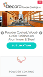 Mobile Screenshot of decorapowdercoatings.com